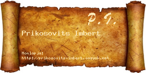 Prikosovits Imbert névjegykártya